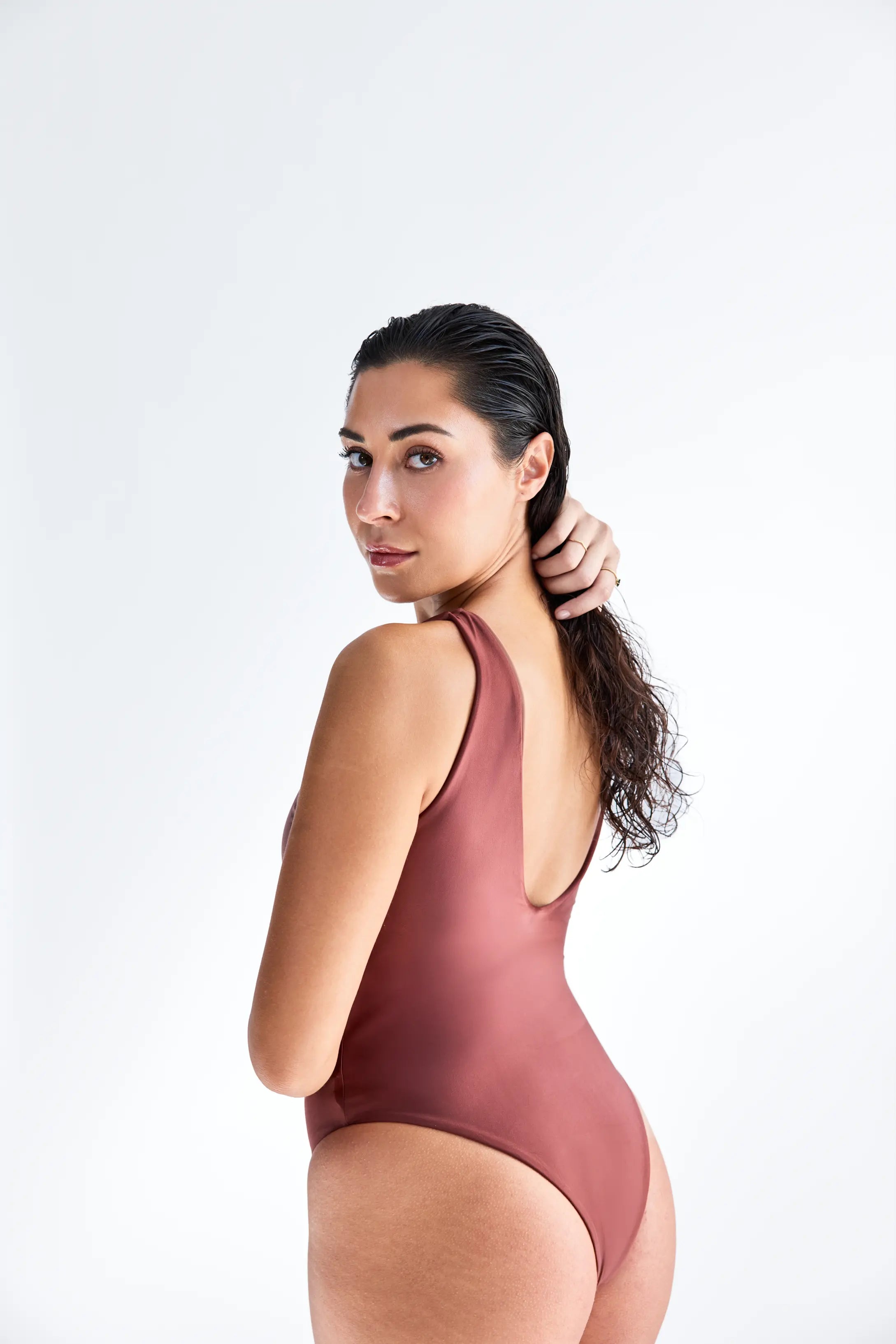 Grace shaping swimsuit - Chestnut
