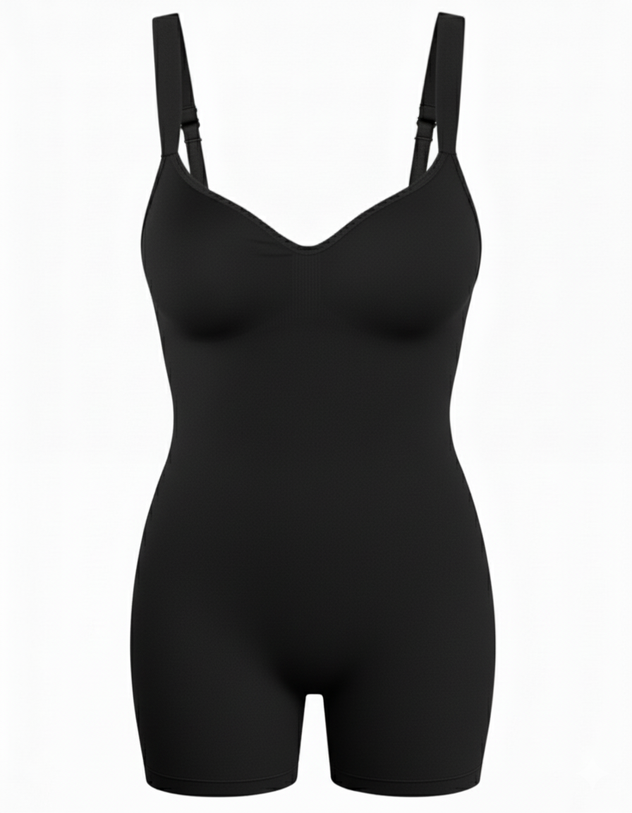 Sculpting bodysuit with shorts - Black