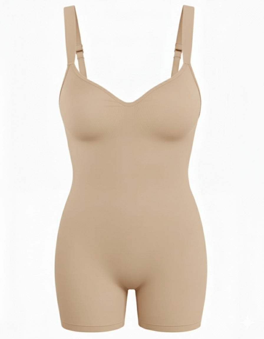 Sculpting bodysuit with shorts - Nude