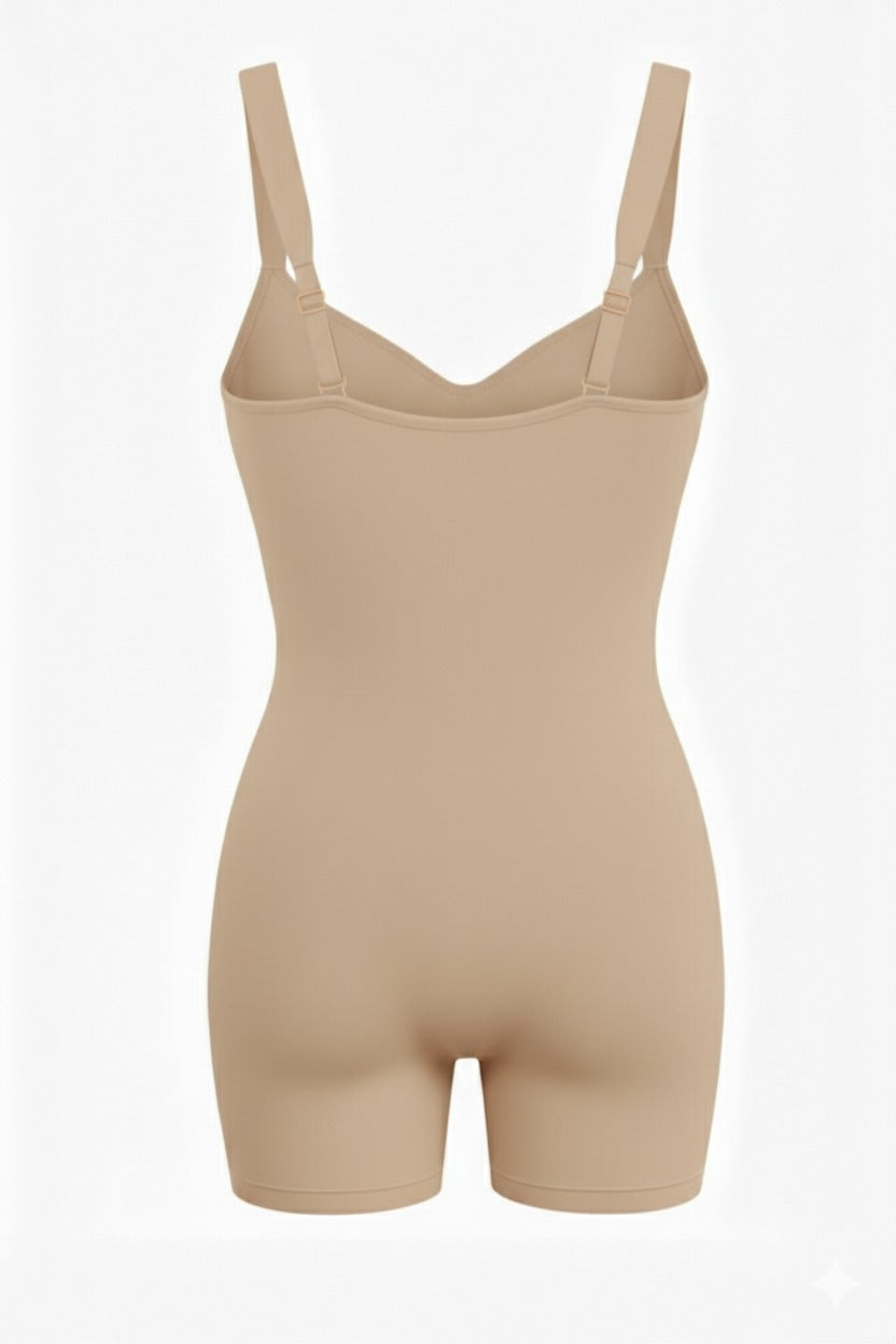 Sculpting bodysuit with shorts - Nude