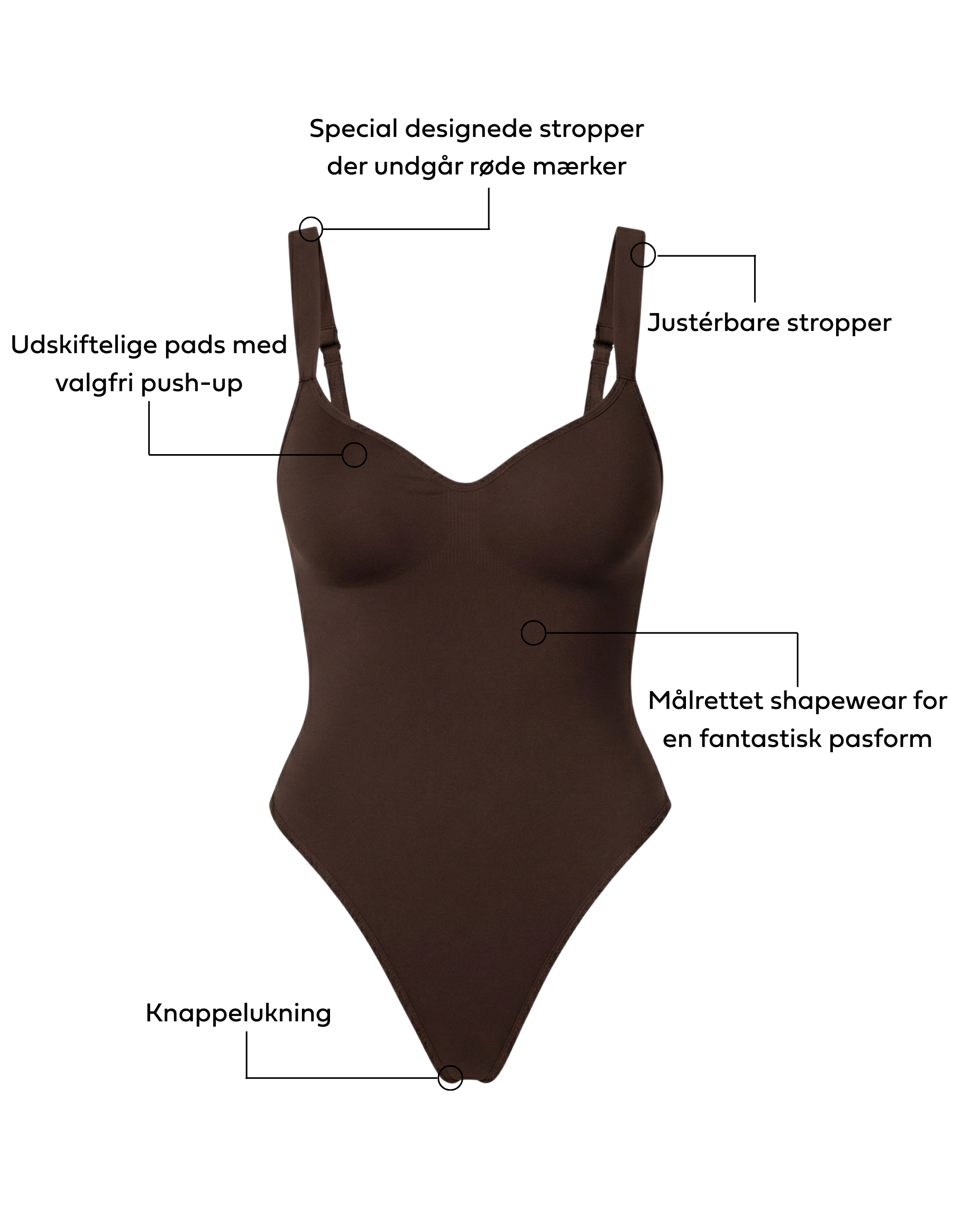 Sculpting bodysuit - Chocolate Brown