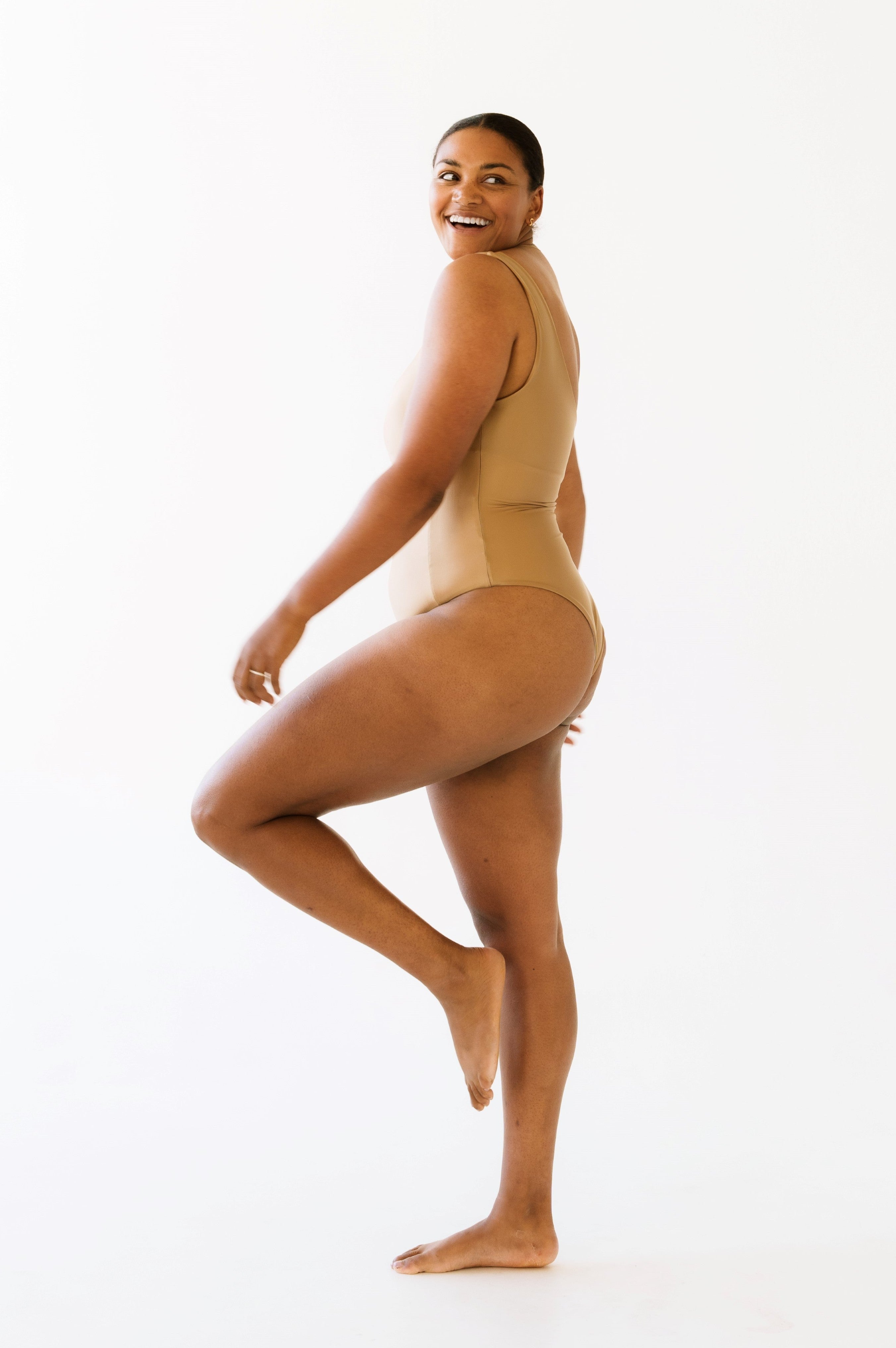 Vitality shaping swimsuit - Caramel Brown
