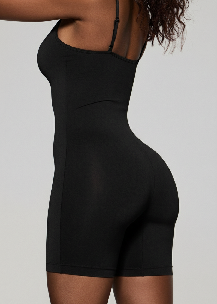 Sculpting bodysuit with shorts - Black