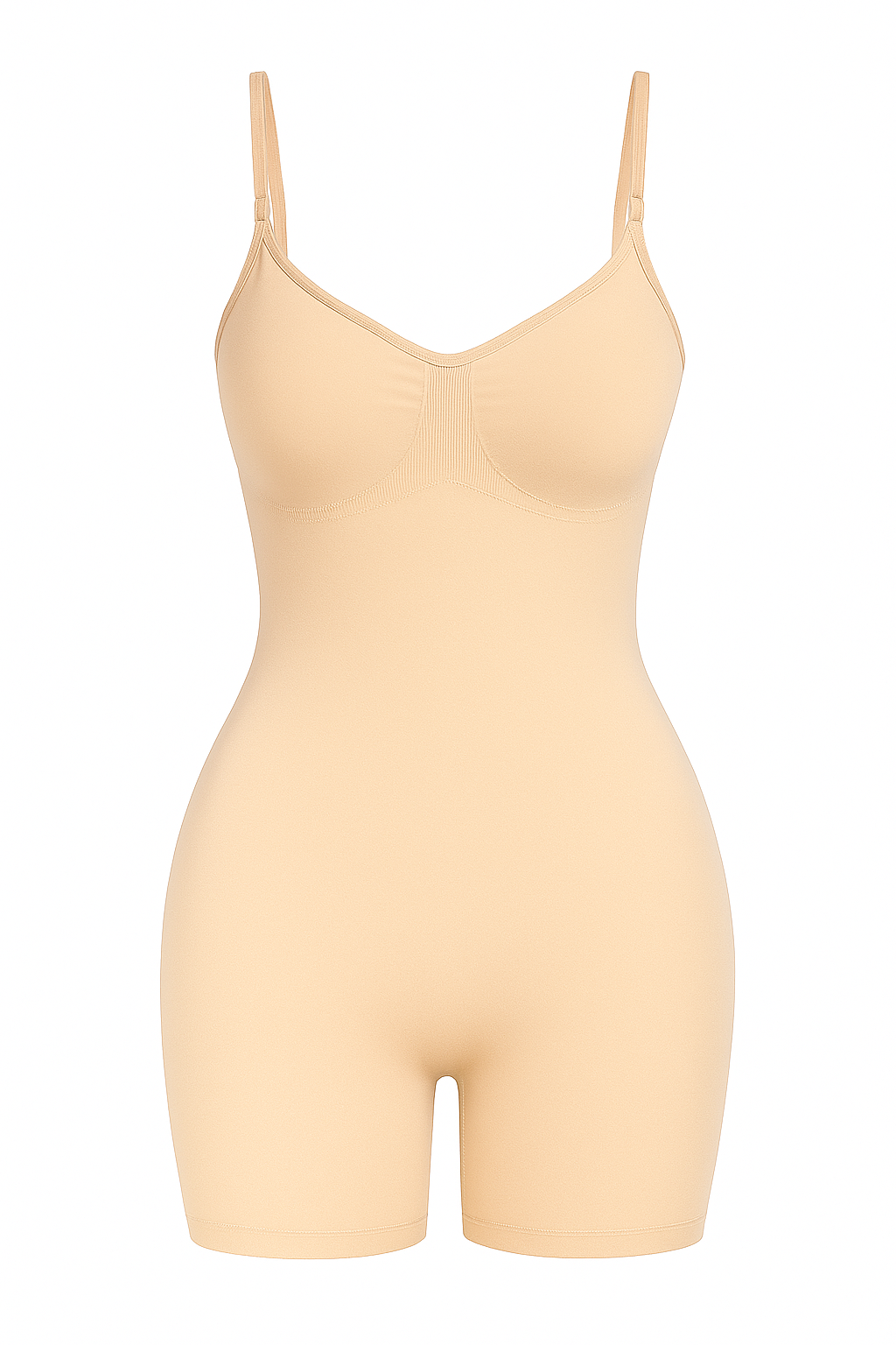 Sculpting bodysuit with shorts - Nude