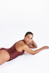 Valencia shaping swimsuit - Chestnut