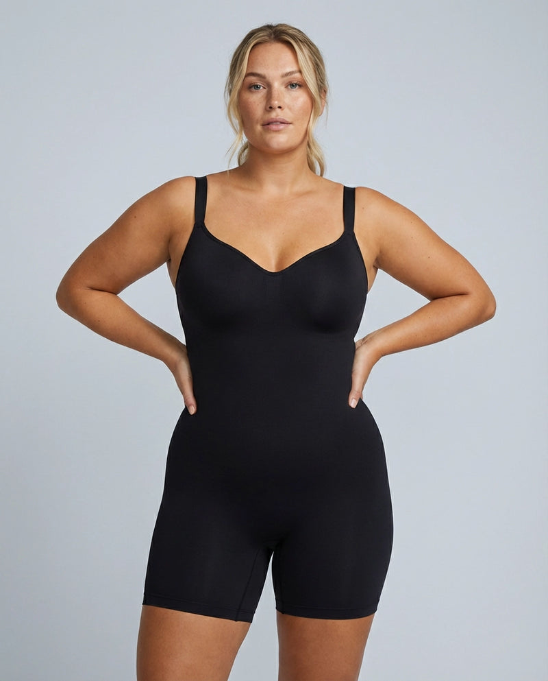 Sculpting bodysuit with shorts - Black