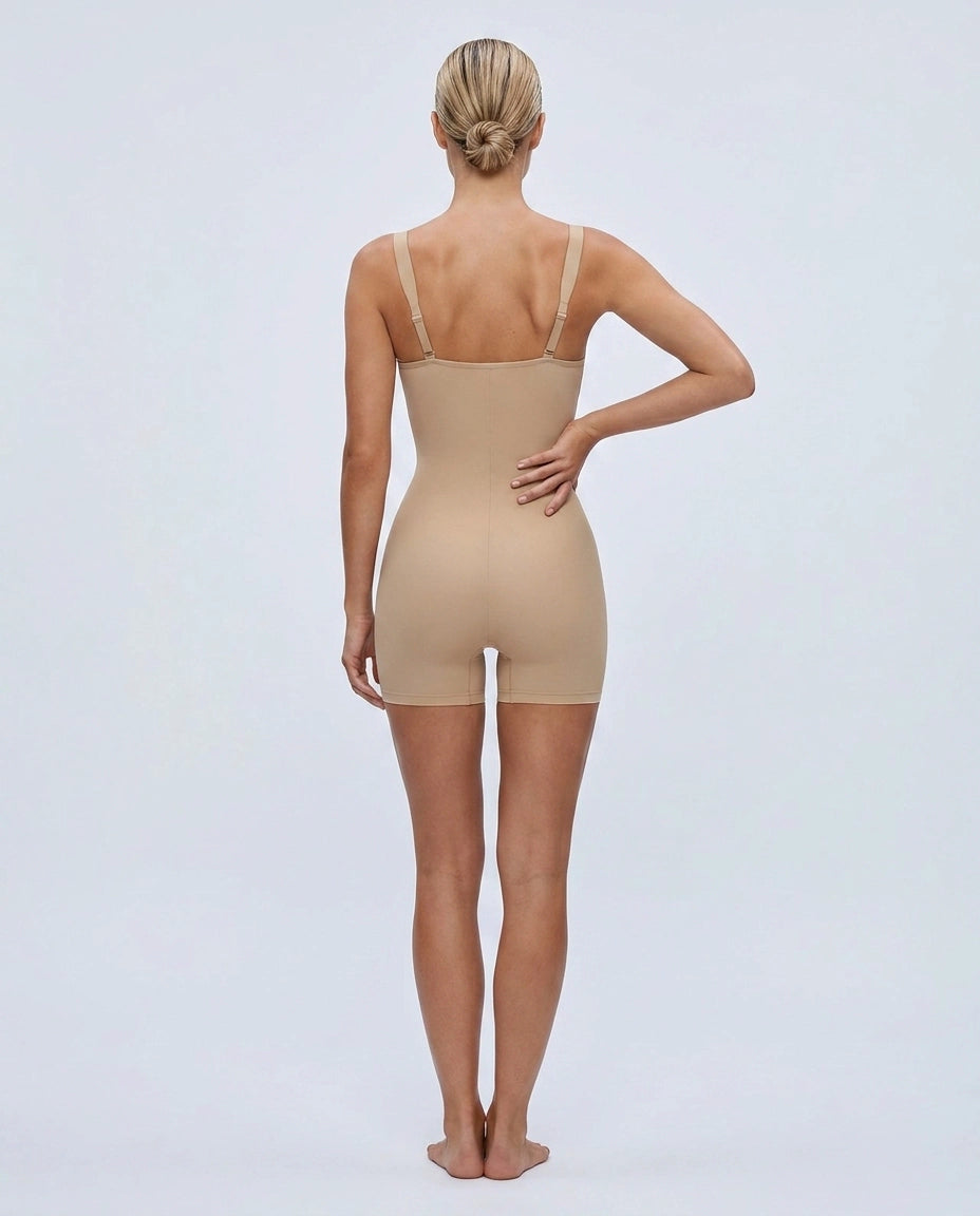 Sculpting bodysuit with shorts - Nude